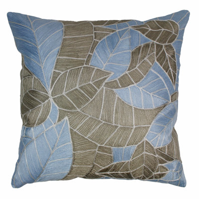 Coussin en coton brodé picasso à la main indien feuillage