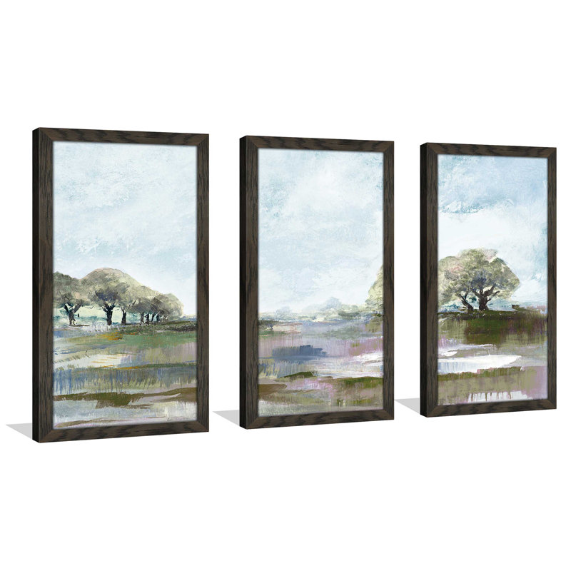 «Rusty Blue Sky», reproduction de 3 pièces sur acrylique, H 33,5 po x l 52,5 po x P 1 po