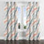 Rideaux Coastal pour chambre à coucher - Rideau à œillets à rayures douces Coral Wave - 1 panneau-984806366-984806364