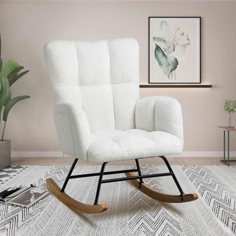 Ardelia Rocking Chair, White