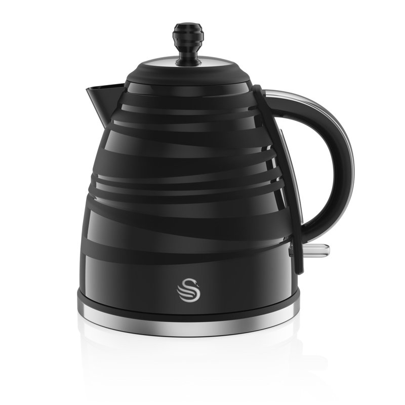 Swan, Symphony 1.7 Litre Jug Kettle with Fast Boil, 360 Degree Base, 3000 Watts, Black