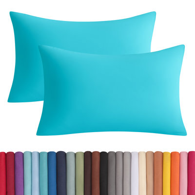 Brushed Microfiber Pillowcases with Envelope Closure, All Season Comfortable Pillow Covers, 2 Pack