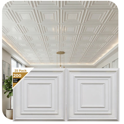 Schoolhouse Ft. Drop-In Or Glue-Up PVC Ceiling Tile