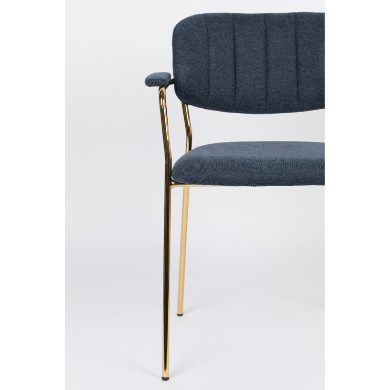 Jolien Upholstered Arm Chair, Pink, Gold