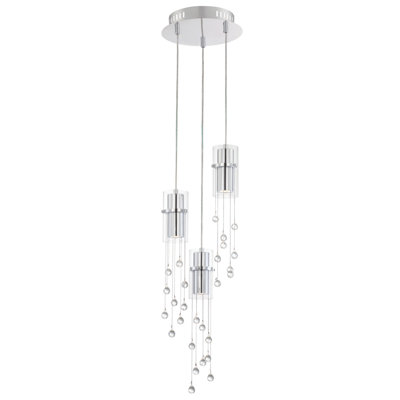 suspension cylindrique en grappe 3 lumières Aazad