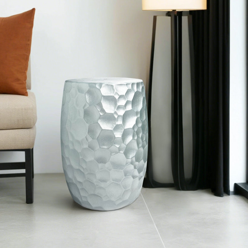 Tabouret en céramique de style nordique, Argent argent
