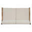 Causeuse d'extérieur en bois d'acacia avec coussins, finition avec tissu beige