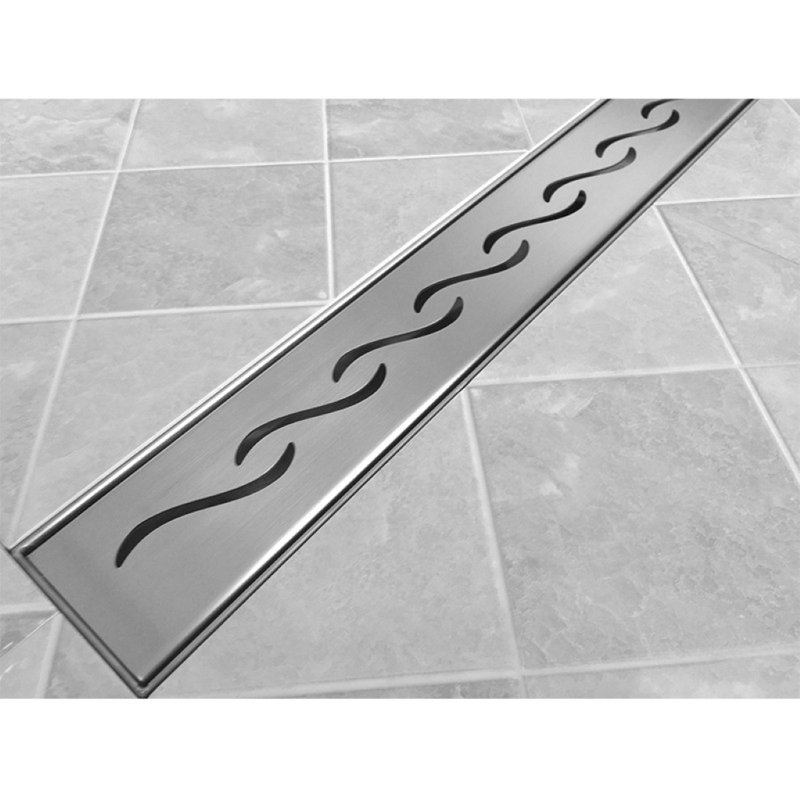 Chapell Linear Grid Waste Shower Drain, 7cm H x 90cm W x 5cm D