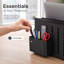 Organiseur de bureau latéral à fixation sans perçage, porte-documents suspendu en métal à deux niveaux avec pot à stylos amovible, accessoire de bureau gain de place noir pour espace de travail à domicile-876024920