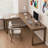 Nut-Brown L-Shaped Solid Wood desk-108954524-108954527