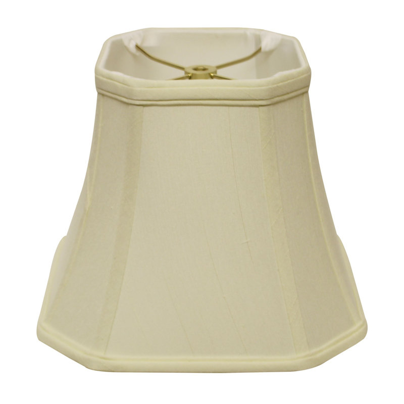 Abat-jour incliné en forme de cloche carrée Monay Shantung, Œuf, H 13 po x l 16 po x P 16 po