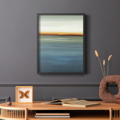 «Beside the Blue I», reproduction encadrée - bois massif