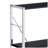 Black And Chrome 4-Tier Rectangular Bookshelf-2040801229
