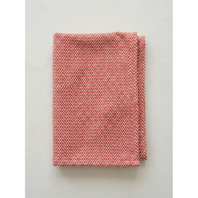 Chemin de table Red Herringbone Bay