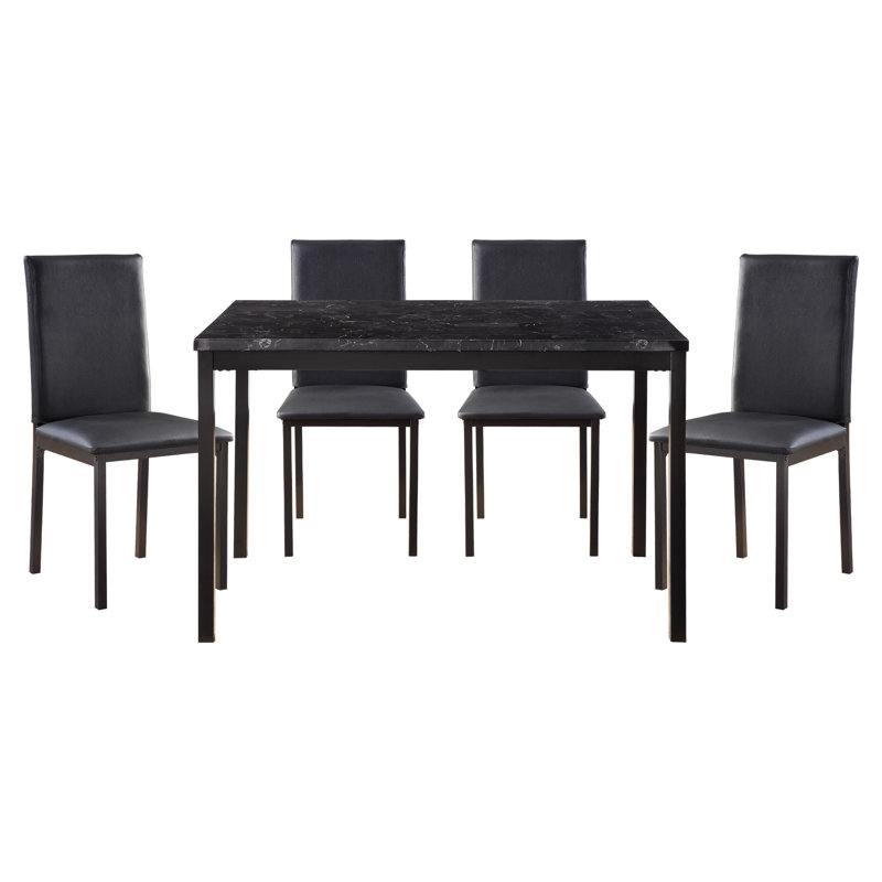 Metal Frame 5pc Dining Set