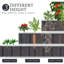 Ensemble de lit de jardin surélevé en acier galvanisé détachable à 3 niveaux Shawntal, 3 pi x 4,3 pi x 2 pi, 3 boîtes à fleurs combinées, assemblage modulaire, fond ouvert pour la cour, le jardin et le patio-1325418133
