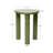 19.09" Olive Green Oval Side Table with Asymmetrical Column Legs