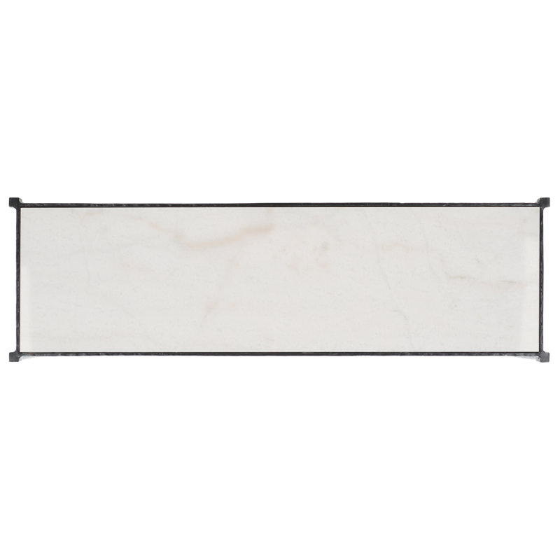 Isabellina Metal And Marble Console Table, Black