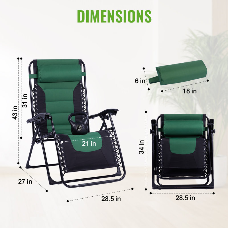  Fauteuil inclinable Deluxe Xl, Vert / noir