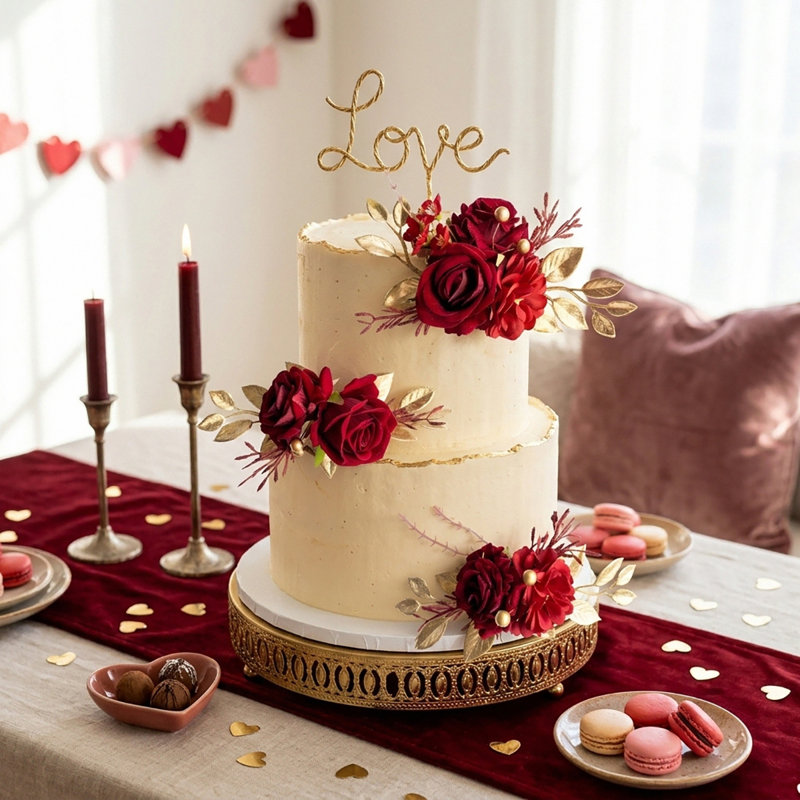 3PCS Wedding Cake Flowers For Cake Topper