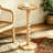 Natural Rattan End Table, Boho Solid Wood Octagon Side Table For Small Spaces,  Pedestal Drink Tables For Living Room, Bedroom, Corner