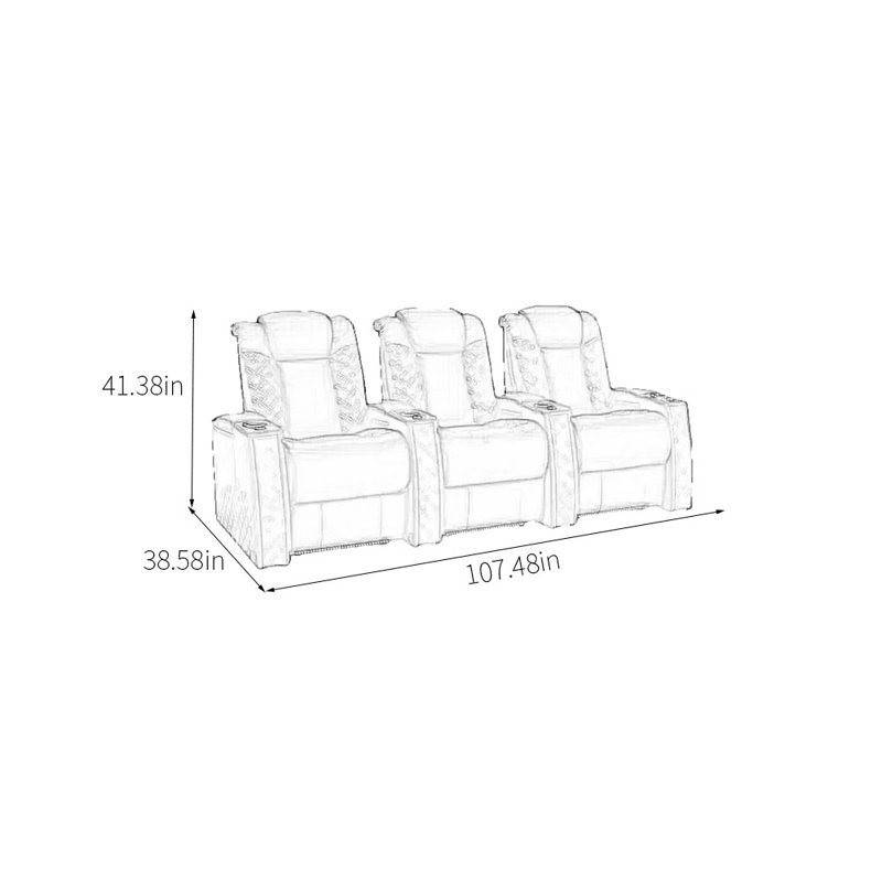 Multi-functional TV sofa in basement, Black