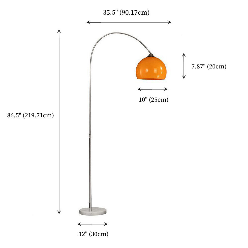 86.5'' Steel Arched Floor Lamp