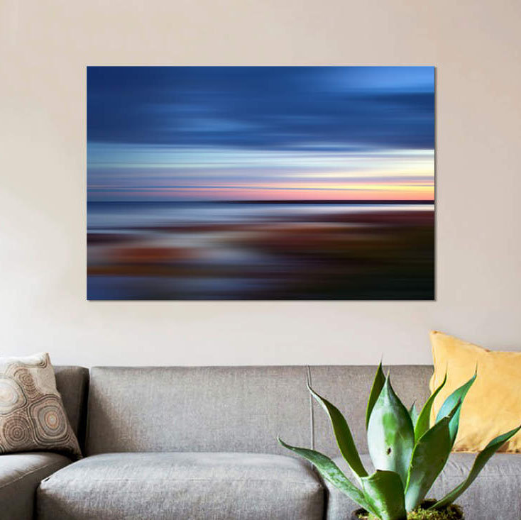 «Blue on The Horizon» par PI Studio - reproduction sur toile tendue, H 18 po x l 26 po x P 1,5 po