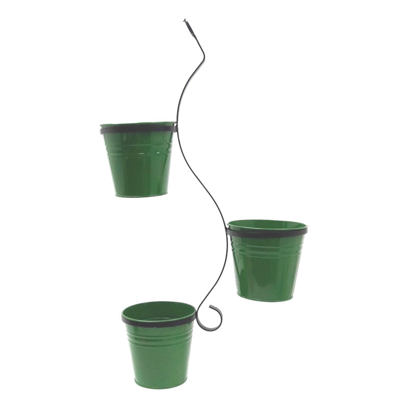 Jardinière suspendue en métal 3 pièces, Vert, H 36 po x l 12 po x P 10 po