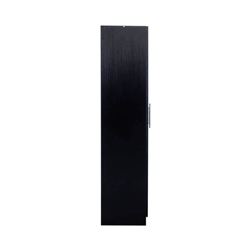 61.73“ Tall Storage Sideboard With Door, Freestanding Cabinet For Kitchen, Dining Room And Living Room, Black