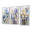 Minimalisme Irises Melody - Ensemble de salon mural 3 pièces Irises-404434145-404434173