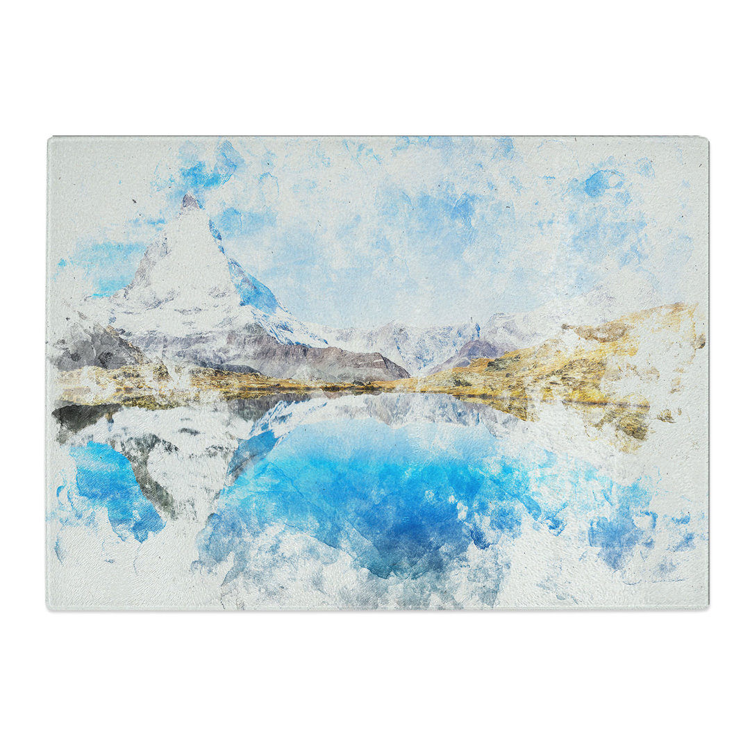 Tempered Glass Matterhorn Mountain in Zermatt Switzerland Chopping Board