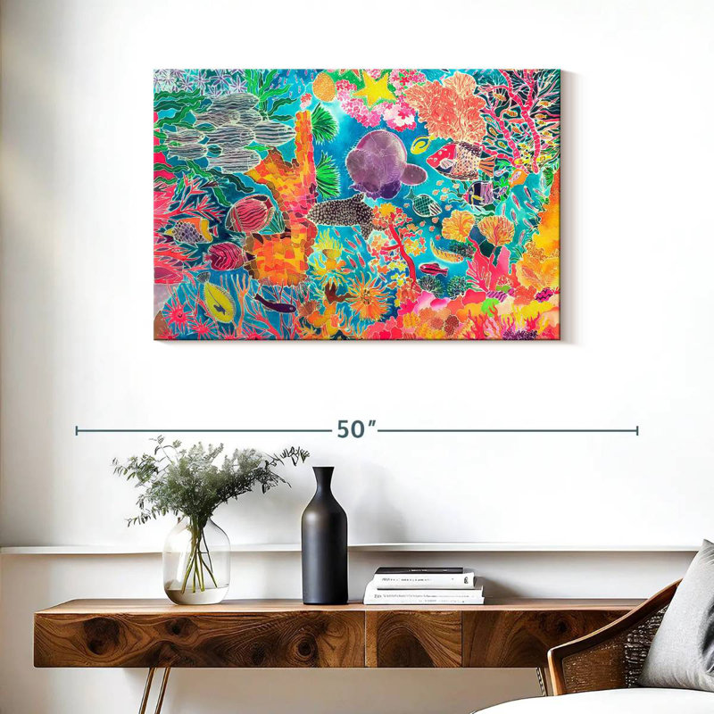 Corail tropical Brampt, H 24 po x l 36 po