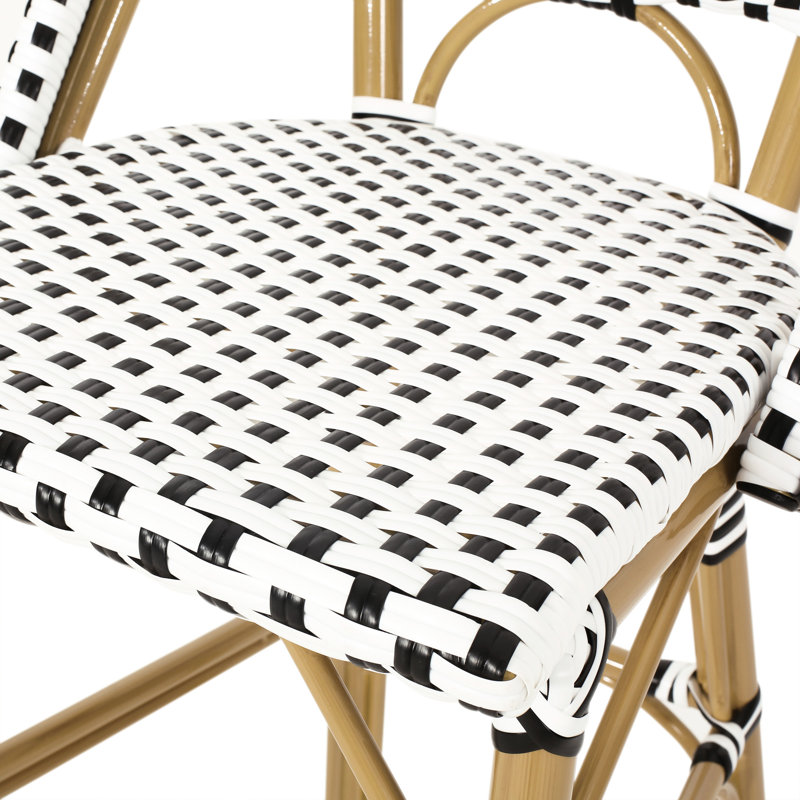 Cadre extérieur en aluminium français, blanc et noir de 29,5 po avec finition, convient au patio de décoration de jardin