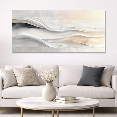 White Yellow Rebecca IV – Contemporary Wall Art, Minimalist Canvas Print