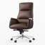 Suite de direction 2 pièces pour bureau: bureau électrique debout à deux moteurs de 63 po avec chargement et rangement sans fil + fauteuil à dossier haut en cuir, brun