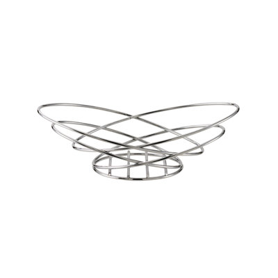 Oval 9" Stainless Steel Bread Basket