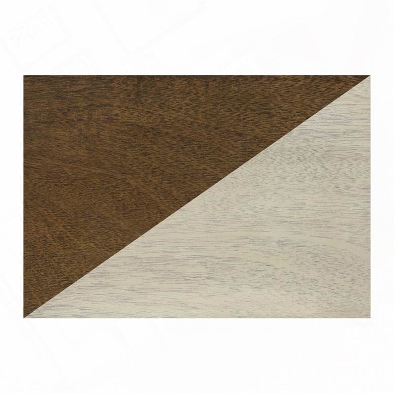 Table de bout avec rangement Deleyza, Brun / blanc antique 