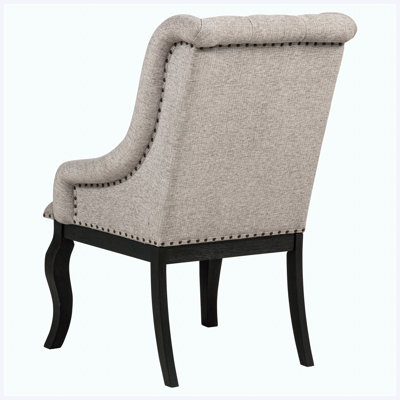 Tan & Distressed Noir Arm Chair - Set of 2
