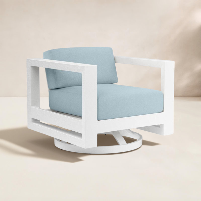 Newport Outdoor Swivel Armchair, Canvas Skyline Sunbrella®