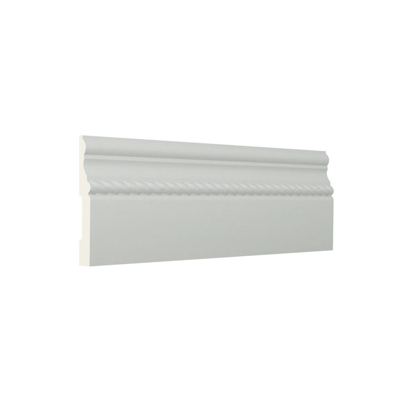 SAMPLE - Endurathane Oslo Rope Baseboard Moulding, 4 1/2"H x 5/8"P x 12"L, Factory Primed