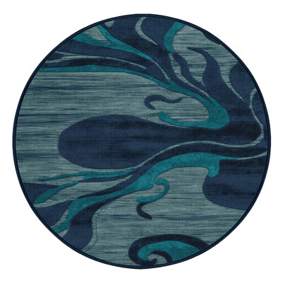 Machine Washable Abstract Gray Area Rug