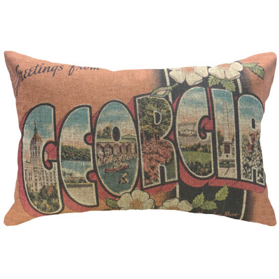  Georgia Postcard Linen Lumbar Pillow