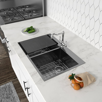 Évier de cuisine encastrable L 33 po x l 22 po
