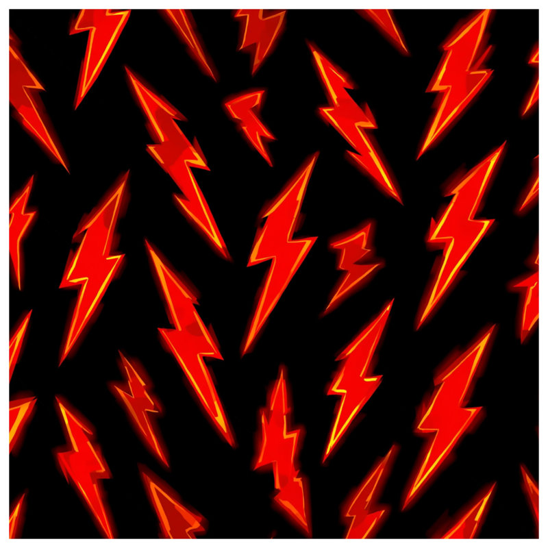 Édredon Red Lightning Bolts, Simple extra long