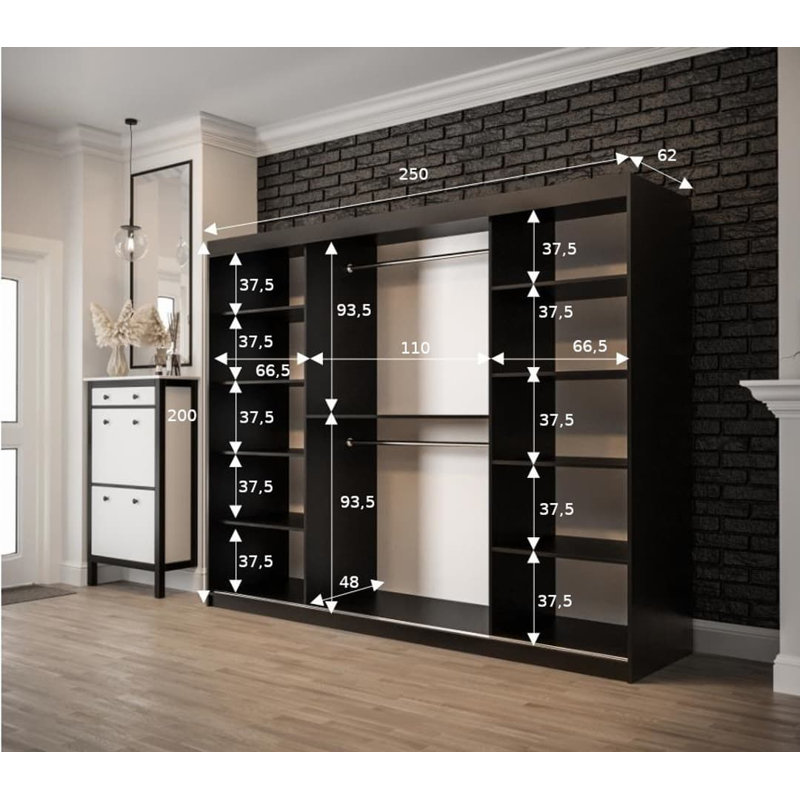 Winni 3 Door Manufactured Wood Wardrobe