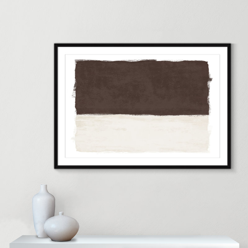 Chocolat trempé I - Version paysage par Natalie Carpentieri, L 41,5 po x H 29,5 po, Imprimé mat, Noir satiné