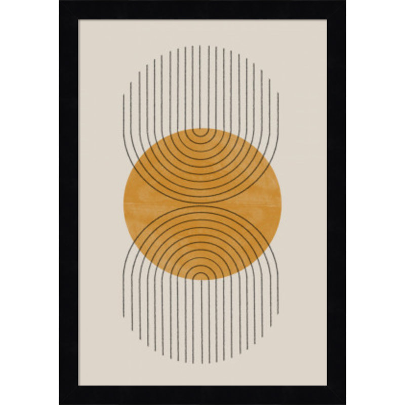 Perfect Point Yellow by The MIUUS STUDIO, 17" H x 12" W x 1" D, Black Framed