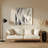 DiagonalStripes Mist Gray White Gray Metal Wall Art-1950093065