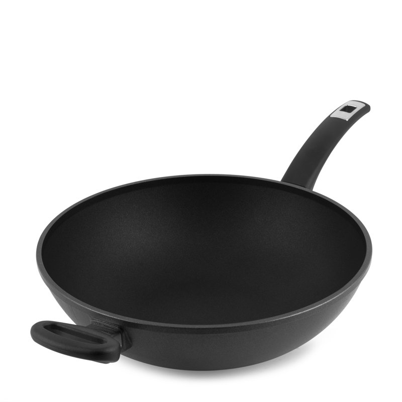 Ultimate 5-Quart Nonstick Cast Aluminum Wok with Glass Lid